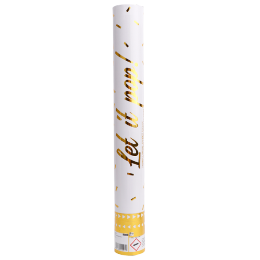 Canhão de confettis 40cm Dourado Foil 