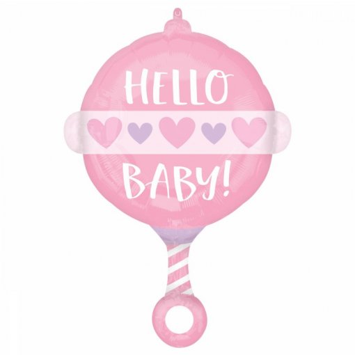 Balão Foil S50 43x60cm Baby Girl Rattle