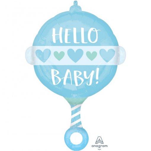 Balão Foil S50 43x60cm Baby Boy Rattle