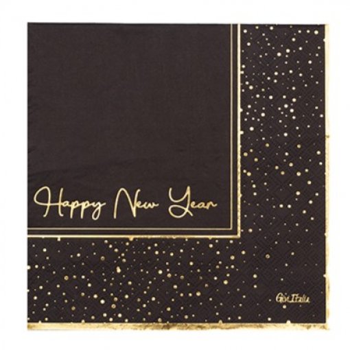 16 Guardanapos 33cm Happy New Year - Ano Novo