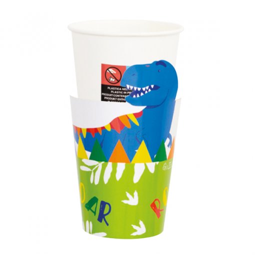 8 Copos 250ml Dinossauros