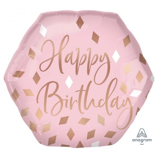 Balão Foil SuperShape P40 Blush Birthday