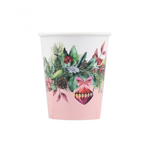 8 Copos 250ml Cherry Christmas - Natal