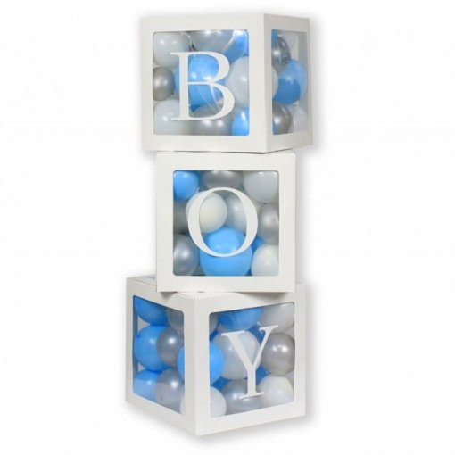 3 Cubos Transparente 35cm BOY