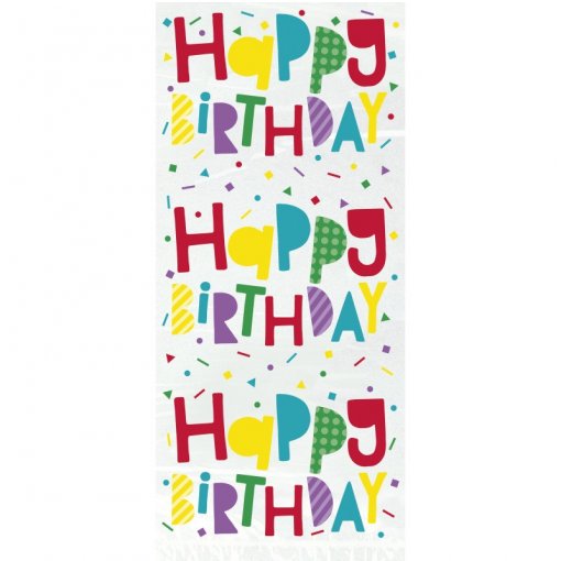 20 Sacos de Oferta Celofane Colorful Happy Birthday