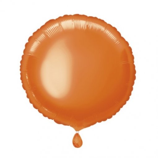 12 Balões Foil Redondo 18'' Bulk Laranja
