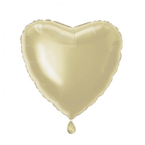 12 Balões Foil Coração 18'' Bulk Dourado