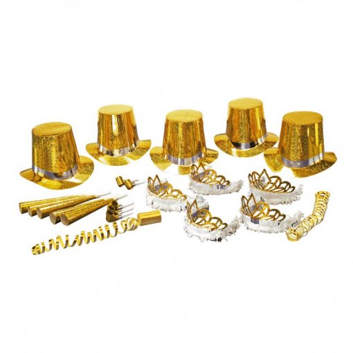 Kit Ano Novo para 10 Dourado