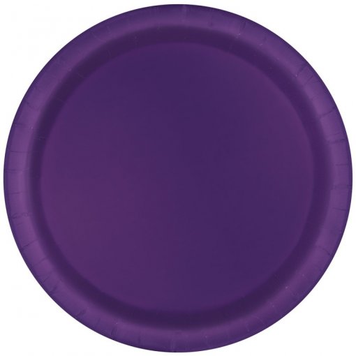 8 Pratos 23cm Roxo Escuro