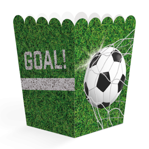 8 Caixas Pipocas 6,3×6,3×10,5cm Futebol