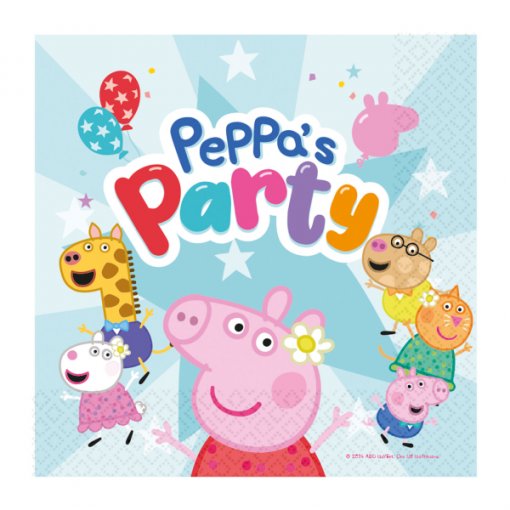 16 Guardanapos 33cm Peppa Pig