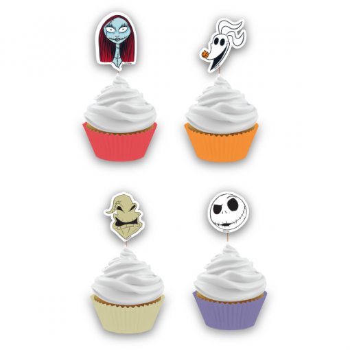 48 Formas e Picks de Cupcake Nightmare Before Christmas - Halloween