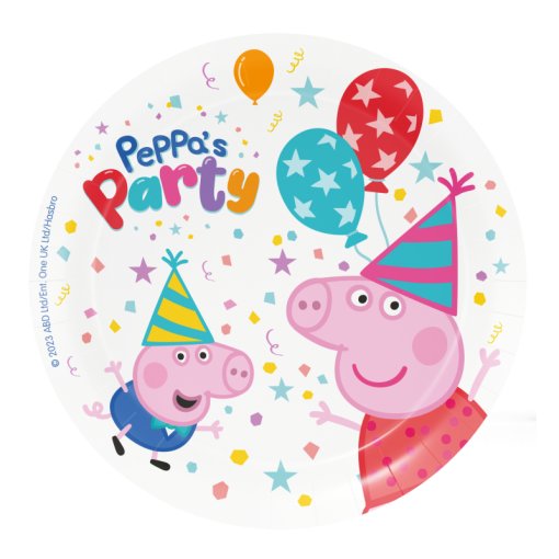 8 Pratos 18cm Peppa Pig