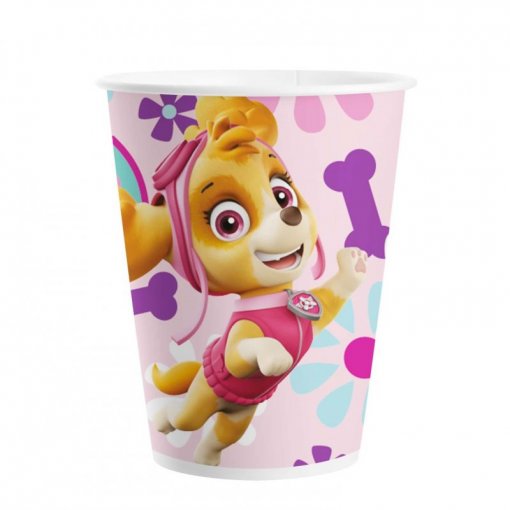 8 Copos 200ml EU Patrulha Pata - Skye & Everest