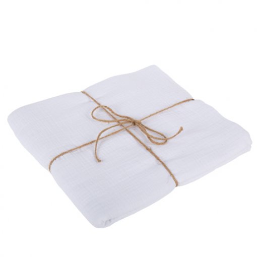 Toalha de Mesa de Algodão Branco 1,30 x 2,40m Lavável a 30º