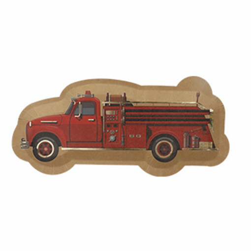 8 Pratos 28,4x13cm Bombeiros