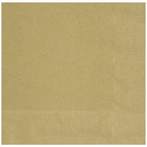 20 Guardanapos 25cm Dourado