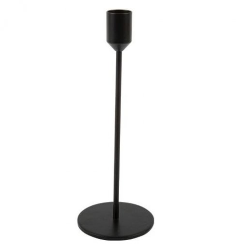 Suporte de Vela Metal Preto 8x22cm