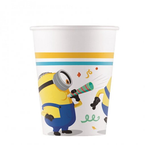 8 Copos 200ml Minions