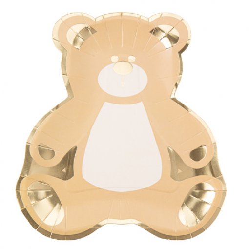 8 Pratos 23x21,5cm Baby Teddy Nude & Camel