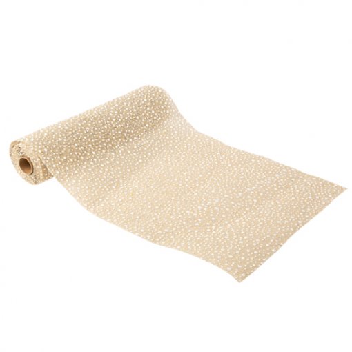 Corredor de mesa Juta 'Neve' e Branco 28cmx3m