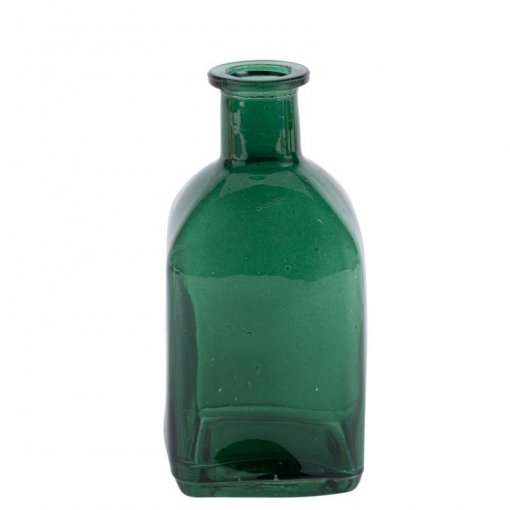 Vaso Junho Inglês Verde Vidro 6,5x6,5x13,5cm - 290ml