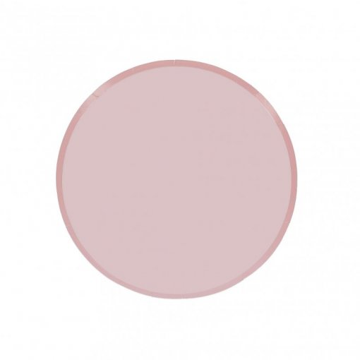 6 Pratos 22,5cm Rosa e Rosa Pó