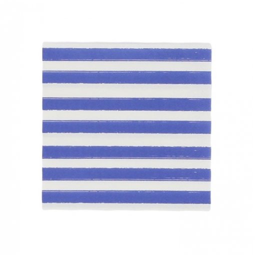 15 Guardanapos 24cm Mix&Match - Riscas Azuis
