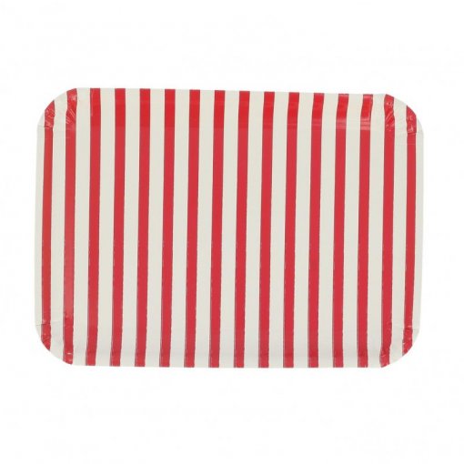 3 Travessas 35x25,5cm Mix&Match - Riscas Vermelhas