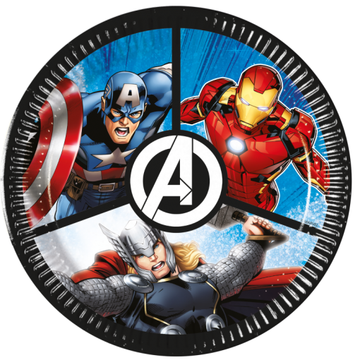 8 Pratos 20cm Avengers Evergreen