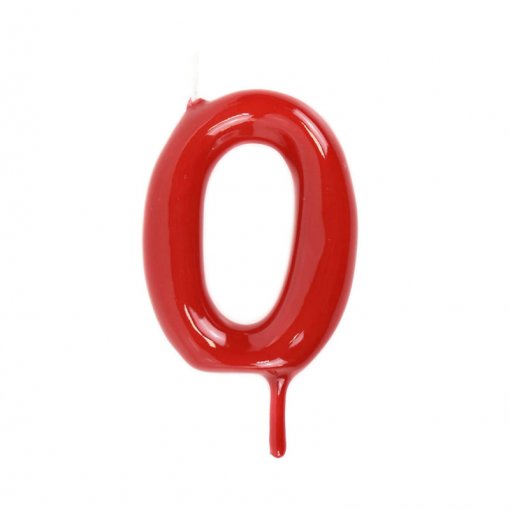 Vela Aniversário 6cm Vermelho nº0