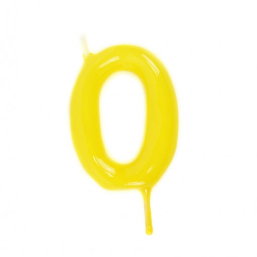 Vela Aniversário 6cm Amarelo nº0