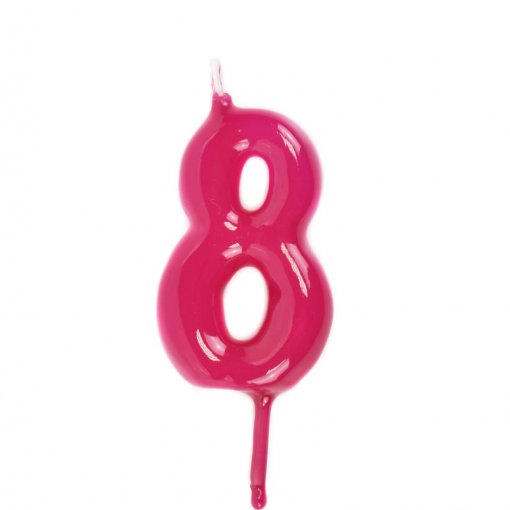 Vela Aniversário 6cm Magenta nº8