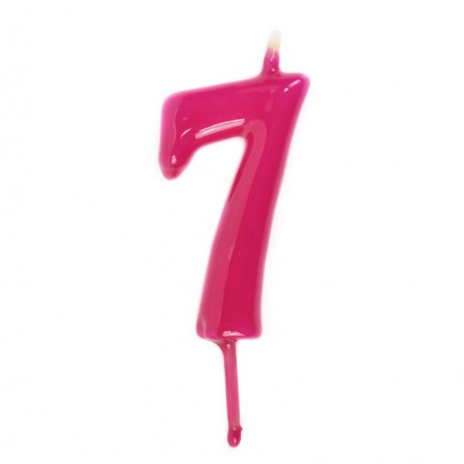 Vela Aniversário 6cm Magenta nº7