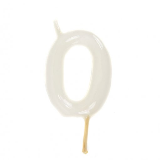 Vela Aniversário 6cm Branco nº0