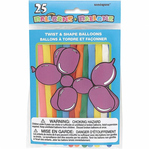 25 Balões Modelar Sortido