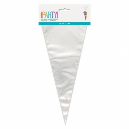25 Sacos de Oferta Cone Celofane Transparente 