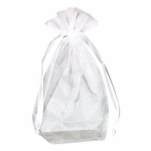 12 Saquinhos de Organza Branco