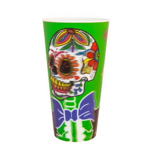 2 Copos de Plástico PP 850ml Dia dos Mortos - Halloween