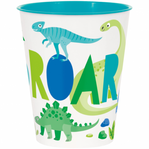 4 Copos Plástico PP 295ml Blue & Green Dinosaur (Dinossauros)
