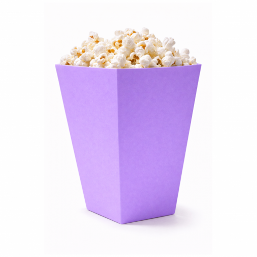 12 Caixas de pipocas 5x5x12cm Lilás