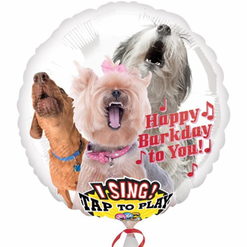 Balão Foil P75 71 cm Sing-A-Tune Happy Bark day to you Cão
