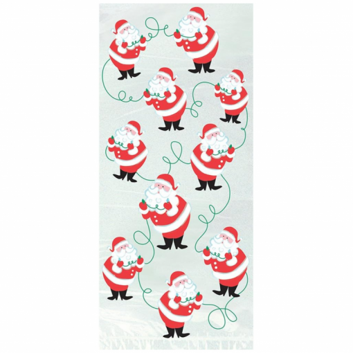 20 Sacos de Oferta Celofane Pai Natal