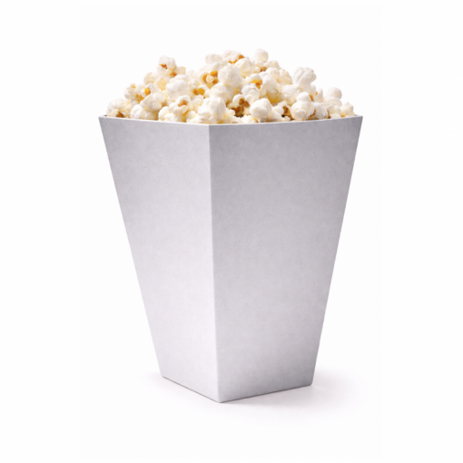 12 Caixas de pipocas 5x5x12cm Prateado