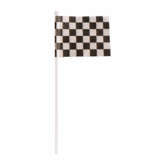 6 Picks 8,5cm Xadrez Bandeira de Partida - Carros