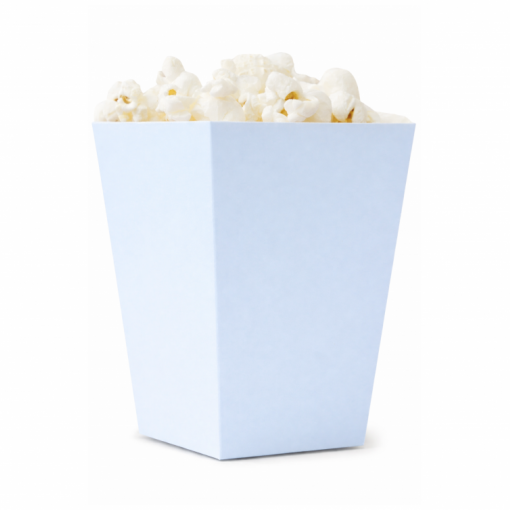 12 Caixas de pipocas 5x5x12cm Azul Pastel