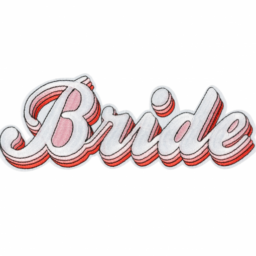 Iron on patch para roupa 22x8cm Bride 