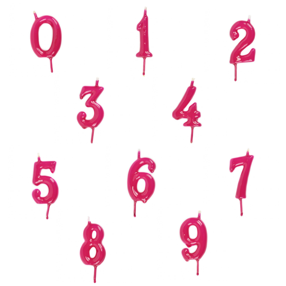 Sortido Velas de Aniversário 6cm Magenta