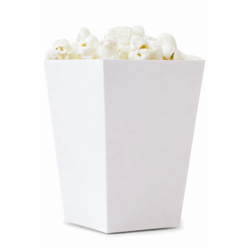 12 Caixas de pipocas 5x5x12cm Branco