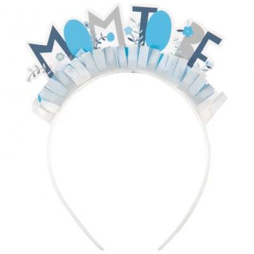 Bandolete Mom to Be Azul Blue Floral Elephant Baby Shower